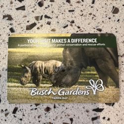 Busch Garden Ticket 