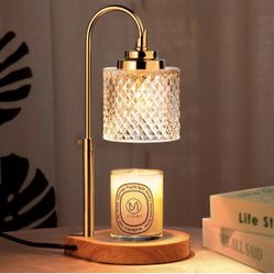 Candle Warmer Lamp, Latest Upgraded Candle Lamp Warmer with 2-4-8H Timing, 4-Level Dimming, Height Adjustable, 2 Bulbs for Home Decor Christmas Birthd