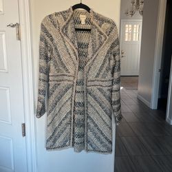 Knit Sweater Coat By Chicos Size 0