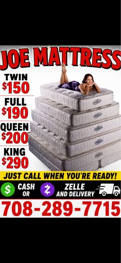 Huge sale for Mattress And Box Twin size #mattress and box 150.$ full 190$ Queen 200$ king 290$. free delivery free set up 708….289…7715… cash or Zell