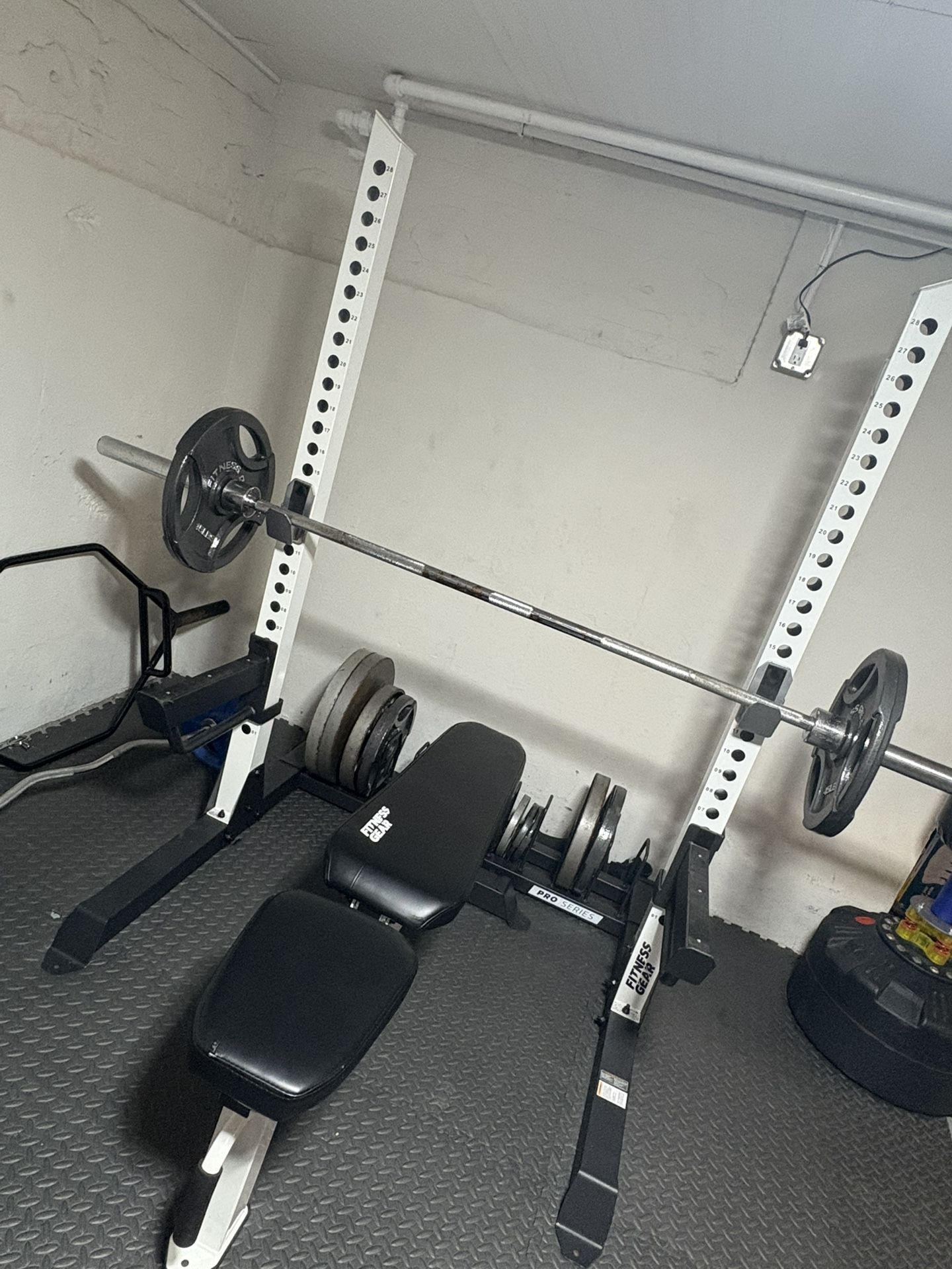 Fitness Gear Bench And Barbell