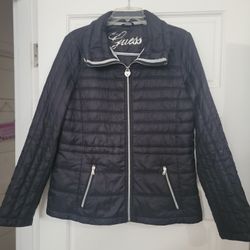 Women's Black GUESS Coat