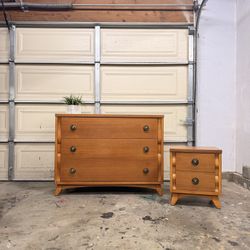 Vintage MCM Dresser Set By Tri-bond Drawer Organizer