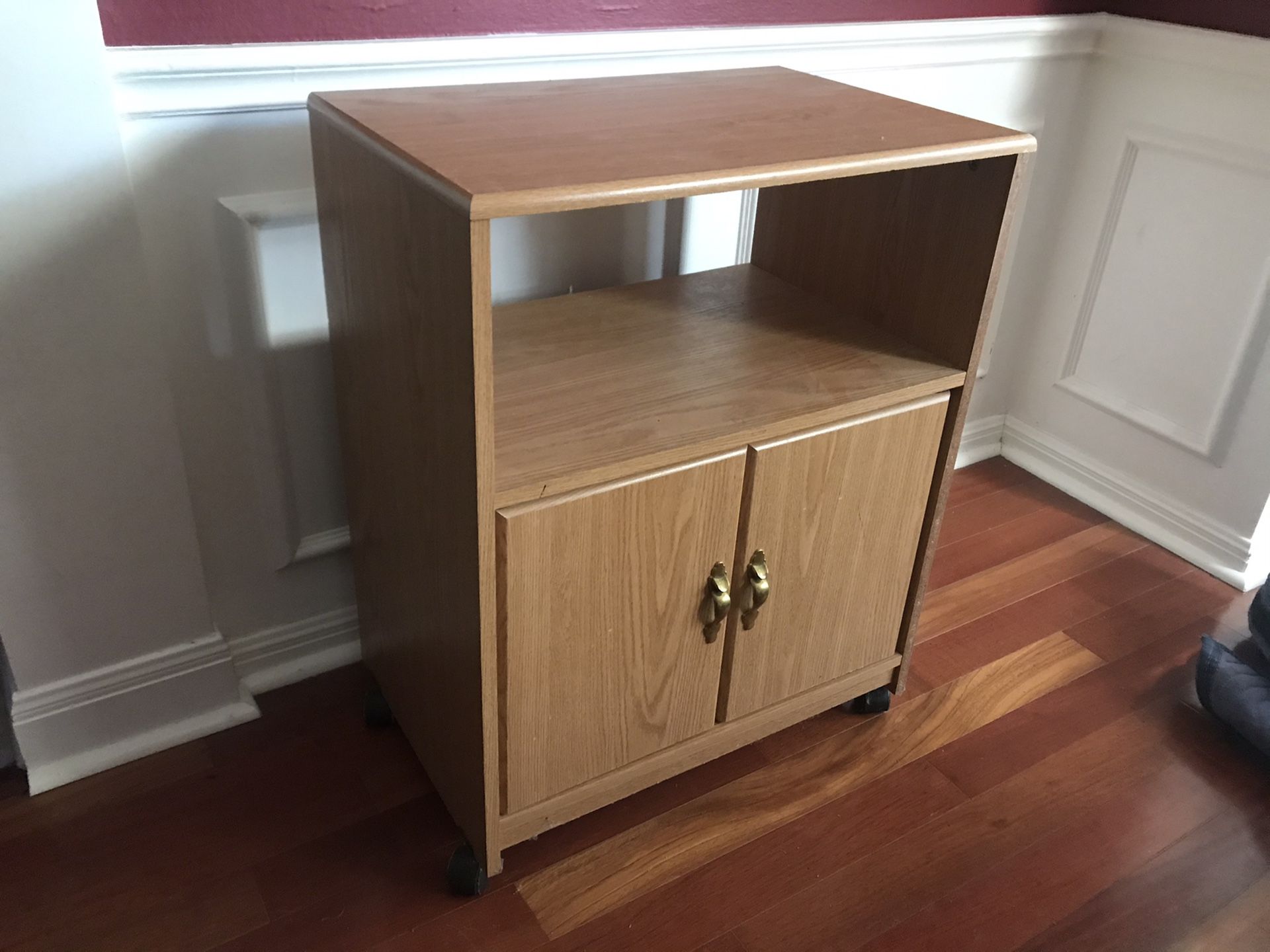 Small Wood Cart - TV, Kitchen, End Table