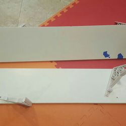 2 white shelves