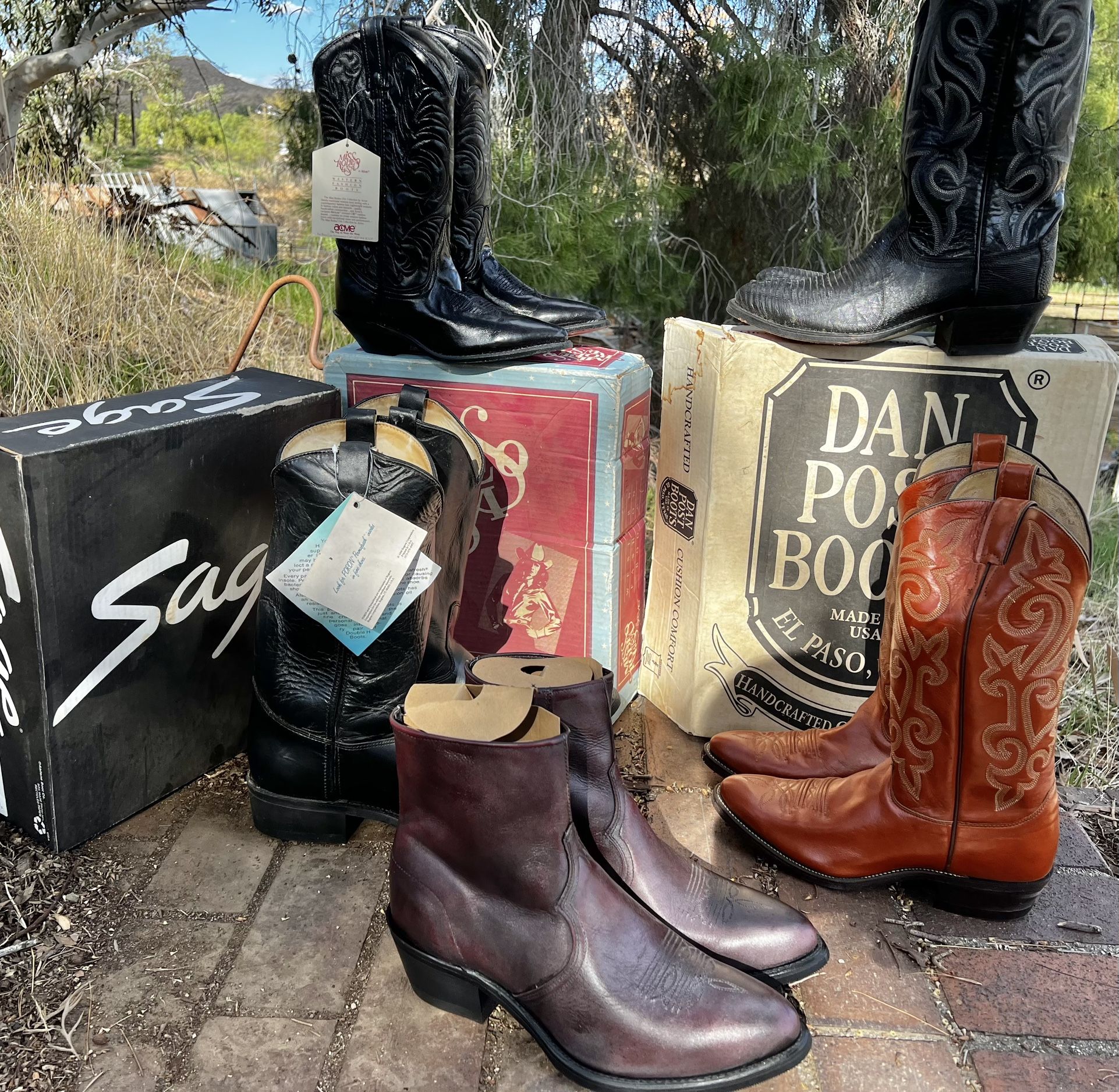 NEW - Western boots - Dan Post, Justin, Double H, Miss Rodeo