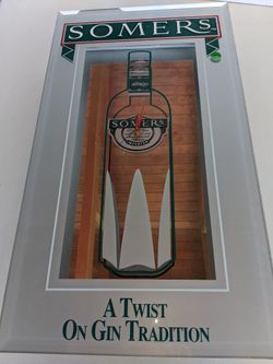 Somers Rare Clock Mirror In 3-D