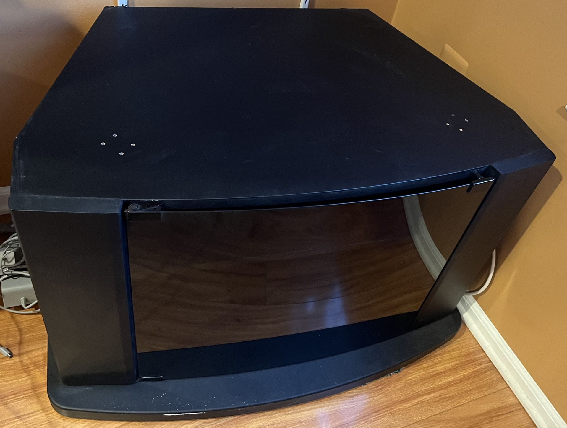 Television TV Entertainment Center with 2-shelf Storage Cabinet w/ magnet door! Sturdy display stand