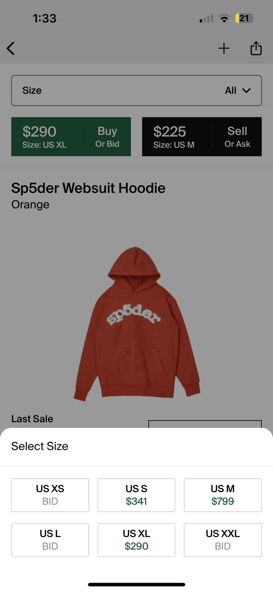 Orange Sp5der Hoodie