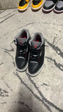 Air Jordan 3 Black Cement Sneakers size 10.5