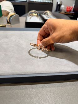 Tiffany T bracelet Pavé Diamond Square Bracelet in Rose Gold