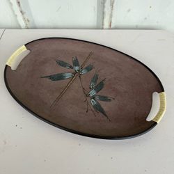 Vintage Japanese Bamboo Tray MCM