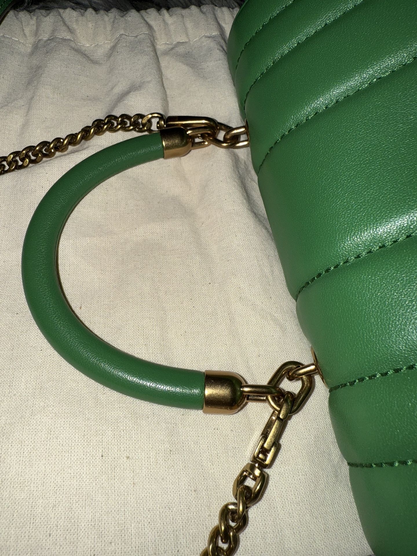 Tory Burch Mini Kira Top Handle Bag Basil color Like new