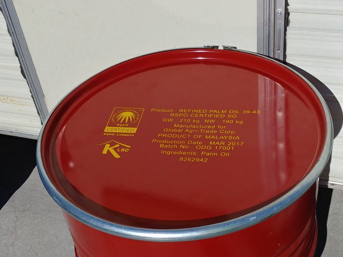 55 Gallon Food Grade Steel Barrels