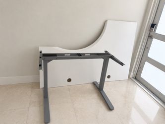 White Desk and HP office printer