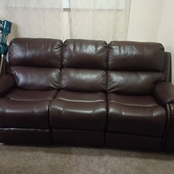 3 Seat Leather Couch