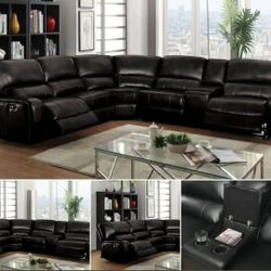 AVAILABLE POWER RECLINING SECTIONAL SOFA. $53 DOWN PAYMENT