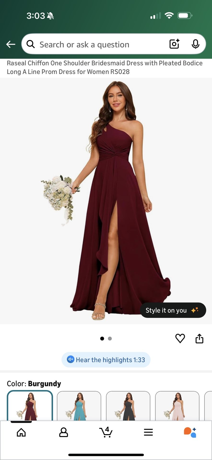 Burgundy Bridesmaid Dress