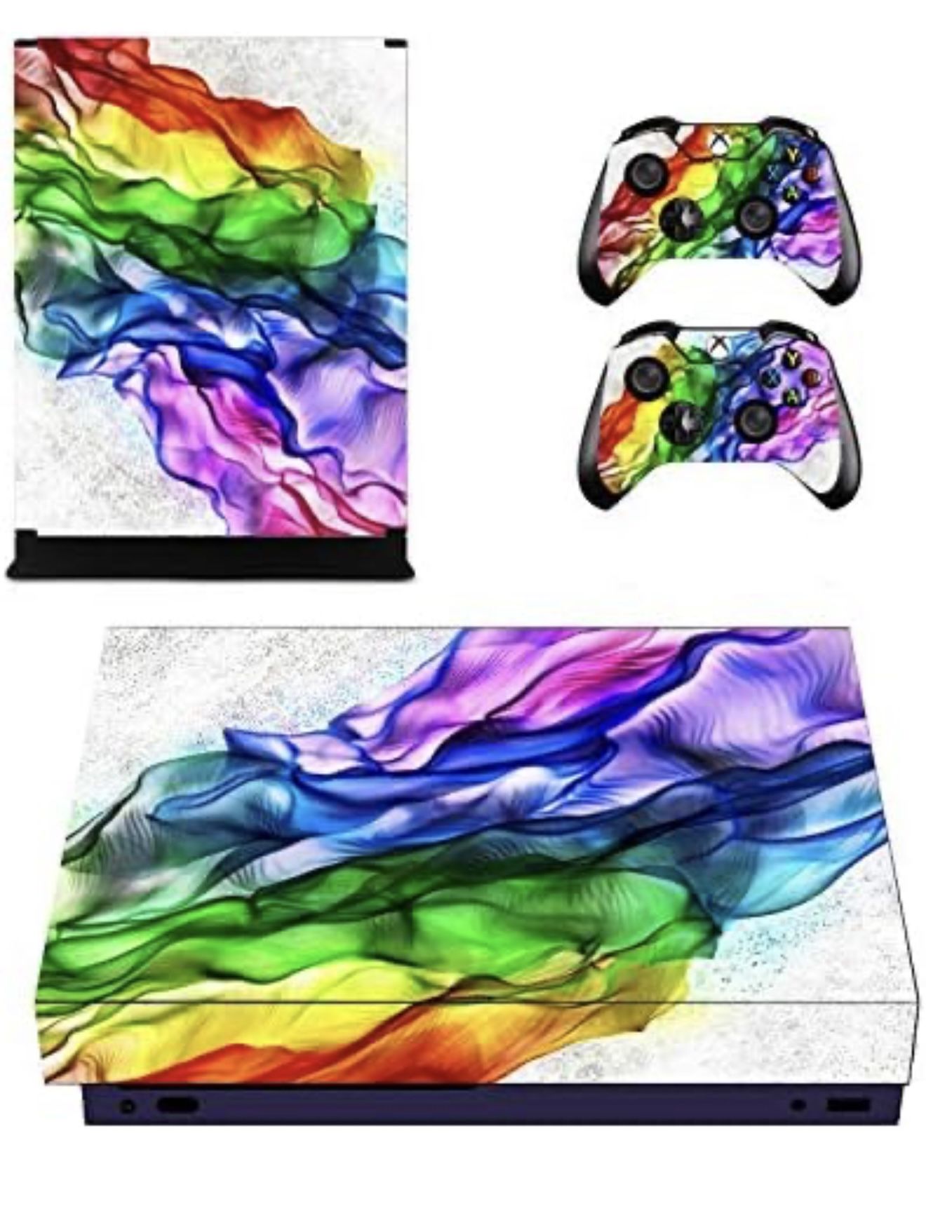Decal Cover for Xbox One X Console and 2PCS Controllers