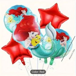 The Little Mermaid 5 Piece Balloons