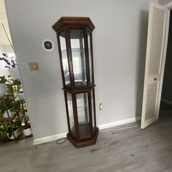 Antique Wood Display Cabinet