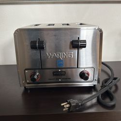 Waring Commercial Heavy Duty 4-Slice Toaster - Stainless Steel, Like New