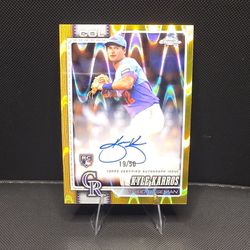 Kyle Karros Topps Chrome RC Auto Gold Refractor 19/50