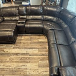 Leather Couch Set With Recliners