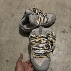 Grey Lanvin Curb Sneaker Sz 44 