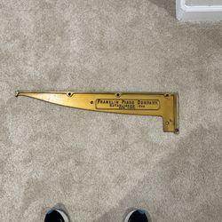 Antique FRANKLIN PIANO COMPANY. ESTABLISHED 1895 NEW YORK SIGN