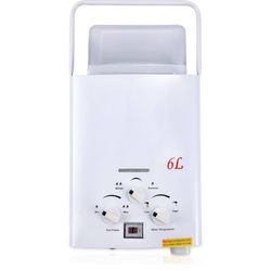 TCFUNDY 1.58 GPM Tankless Water Heater Propane, 6L Portable Propane Water Heater for Outdoor Camping, Instant Hot Gas Water Heater