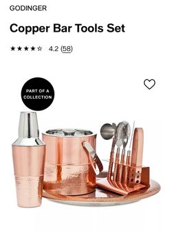 Godinger Copper Bar Tools Set