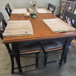 Wooden Table With 4 Chairs 