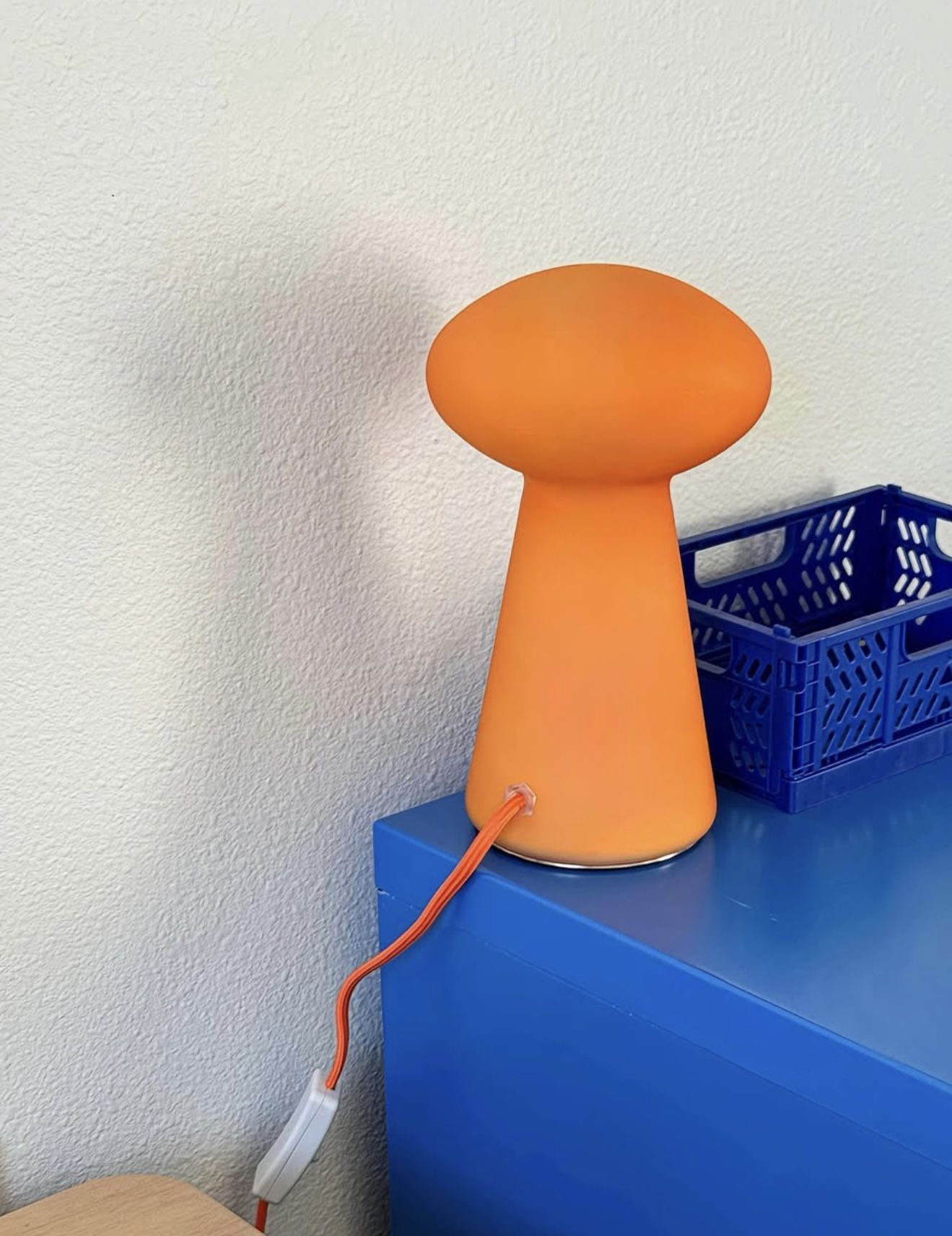 Contemporary Abstract Glass Orange Table Lamp