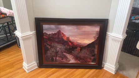 Large Framed Desert Canyon Landscape Print