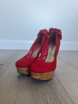 Bebe Red Stiletto Shoes Size 6