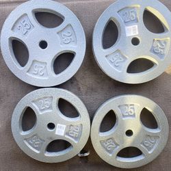 🔥🔥BRAND NEW - TOTAL 100 Lbs - 25 Lbs Weight Plates 1”🔥🔥