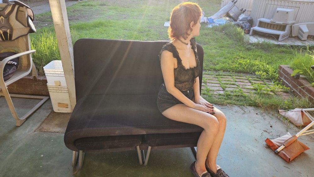 Love Seat/ Small Couch With Leg Rests