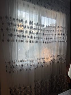 6 piece Silver curtains