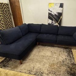 Blue 4-Seater Sectional Sofa