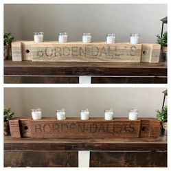 Reclaimed Pallet Wood Candle Holder 