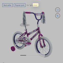 Girls 16” Sea Star Metallic Purple Bike, Huffy