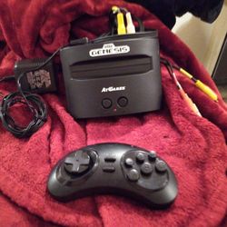 Sega Genesis At games Deck Power Cord TV Cord & 1 Cordless Controller ONLY$60 O.B.O. Everything!!