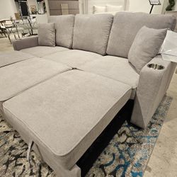 New SLEEPER sofa Chaise With Pillows