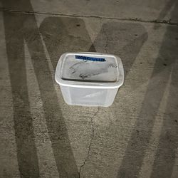 White Plastic Container With Lid