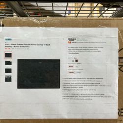 GE 30” 4 BURNER ELEMENT RADIANT ELECTRIC COOKTOP IN BLACK INCLUDING 2 POWER BOIL BURNERS.