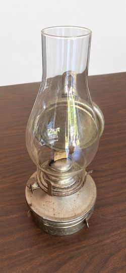 Vintage Oil / Kerosene Lamp with Glass Chimney