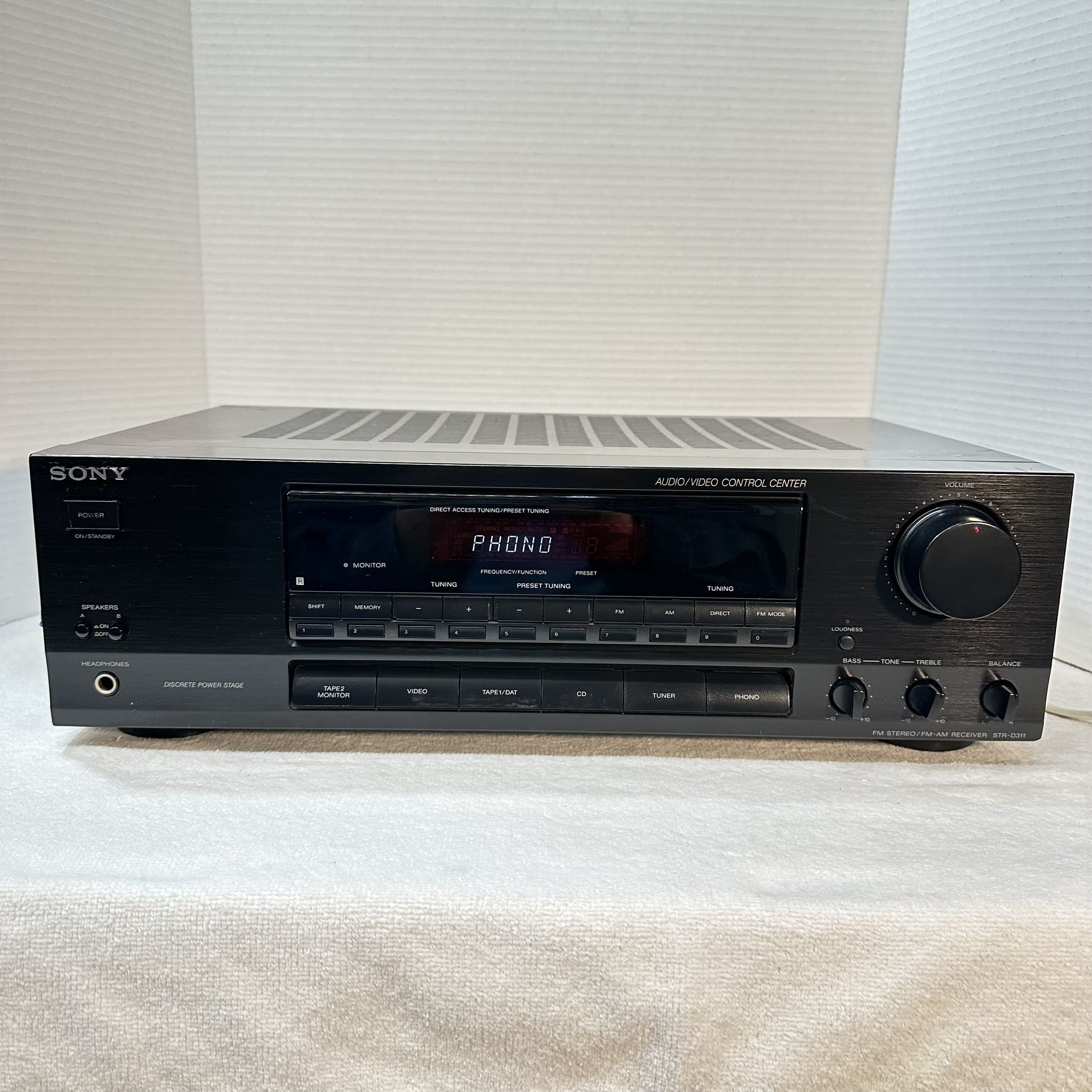 Sony Stereo 2 Channel Audio Control Center with remote-TESTED- Internal Phono Preamp-Great Sound
