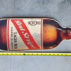 Red Strip Plastic Signage