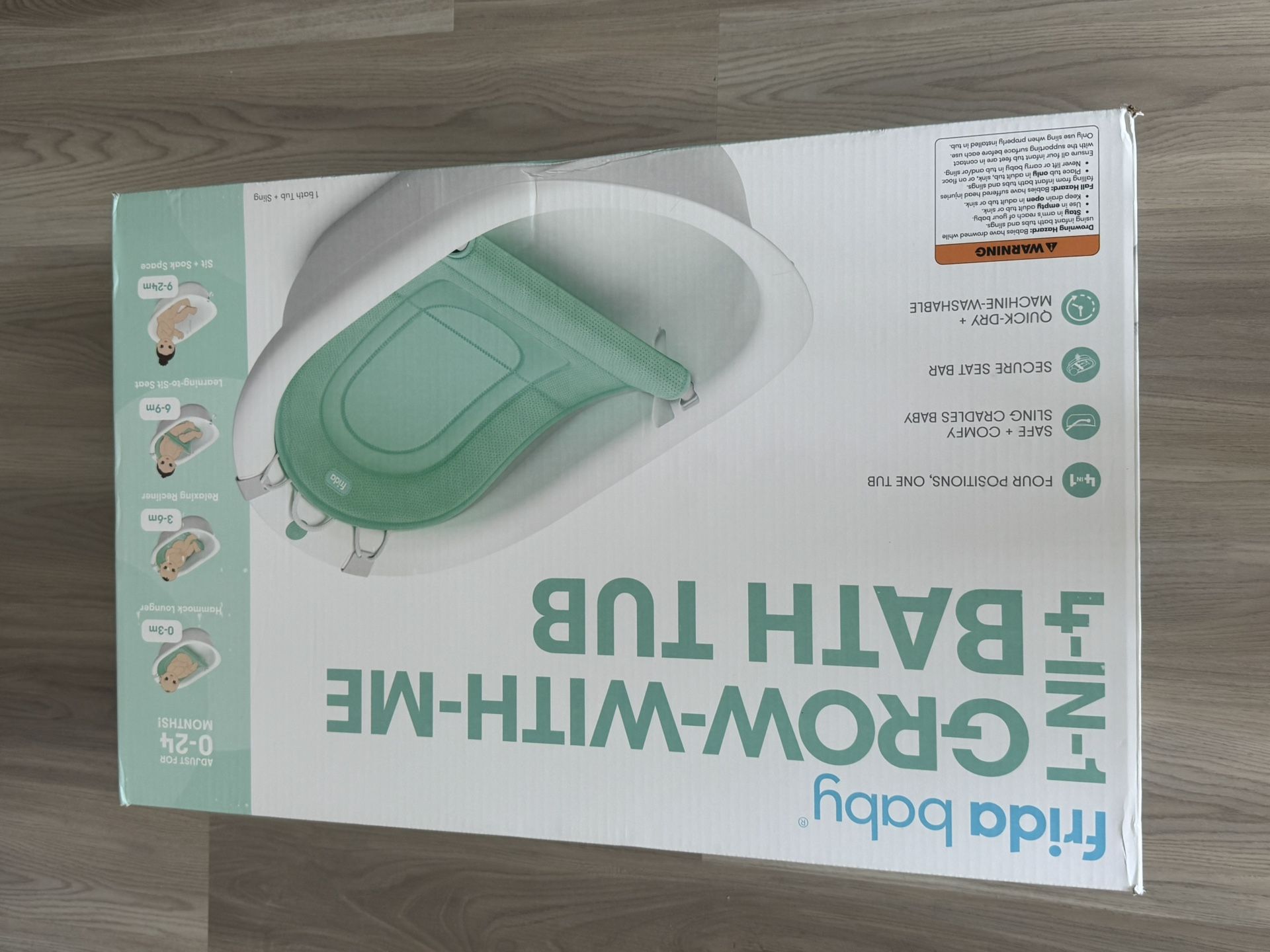 LIKE NEW! FRIDA BABY 4 In 1 Grow With Me Bathtub